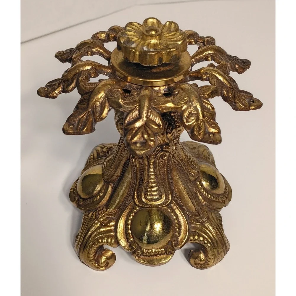 Gold Brass Metal Lamp Base/Pieces, DIY Lamp, Regency Style, Antique Look